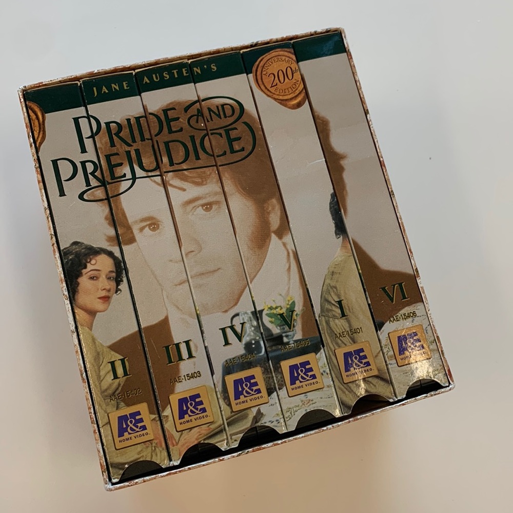 Jane Austen’s Pride and Prejudice complete set of 6 VHS tapes